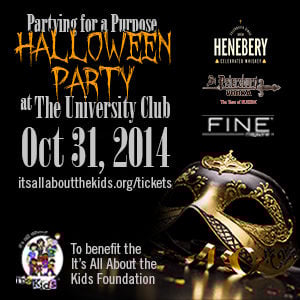 Partying for a Purpose Halloween Party at the University Club on October 31, 2014.